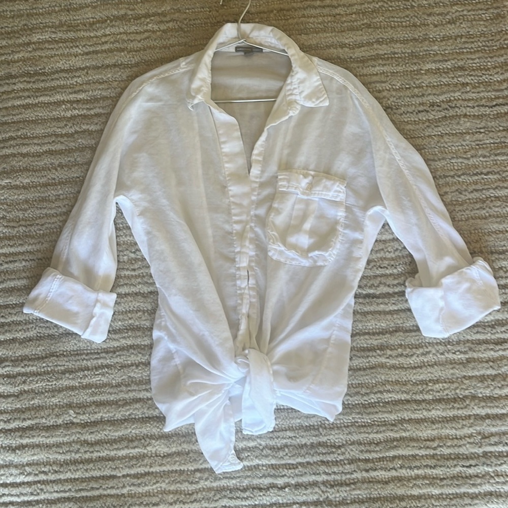 James Perse Classic White Button Up